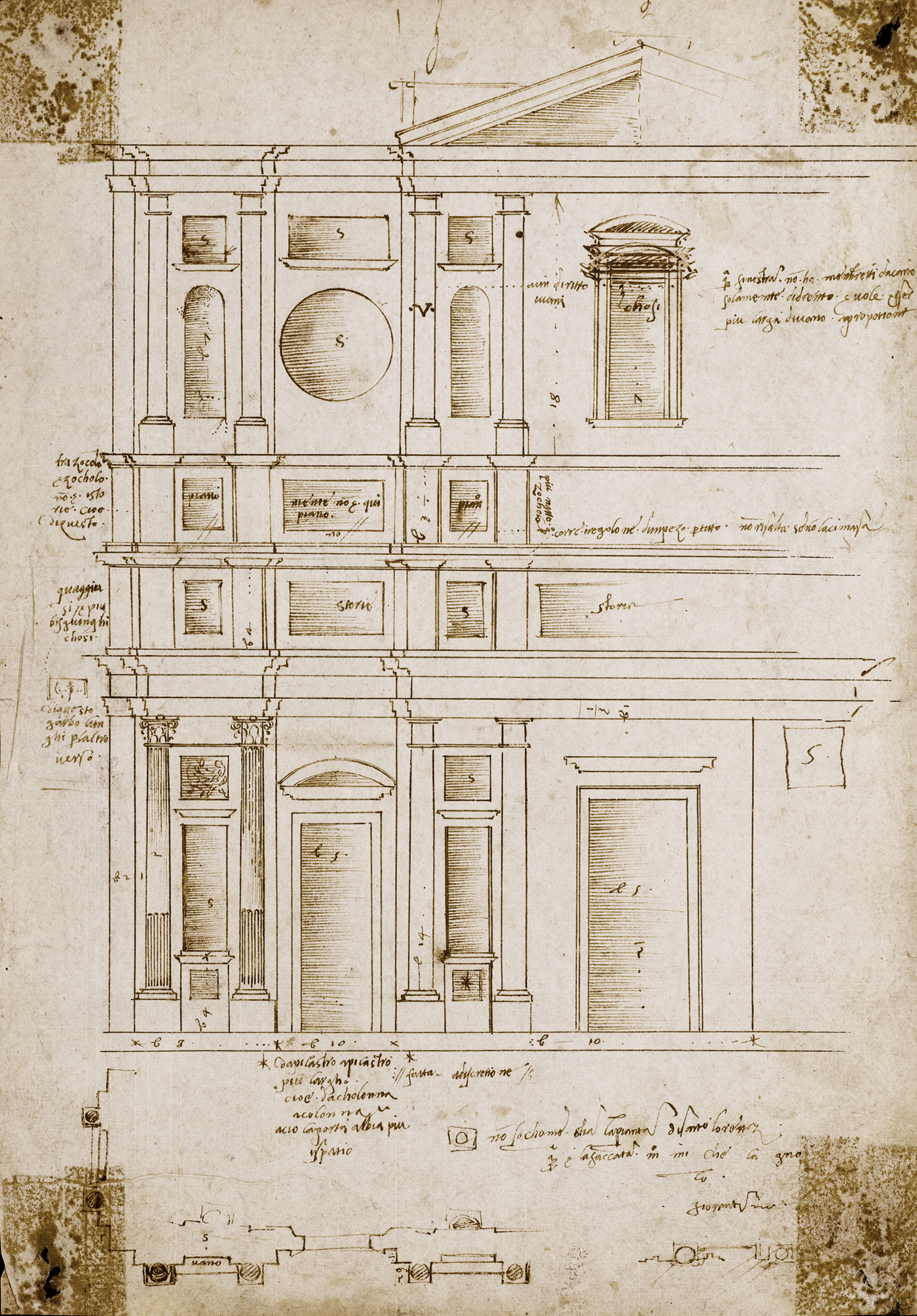 11 Michelangelo, study for the vestibule of the laurentian library.... |  Download Scientific Diagram